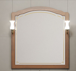 Зеркало OPADIRIS "Лоренцо-100" светлый орех со светильниками