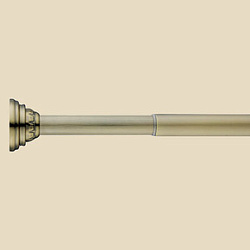 Карниз для ванны Monterno прямой с кольцами CS-1 BRONZE (1035-1850 мм)