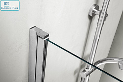 Душевая шторка AQUATEK AQ DEL SBA 08015CH 800X1500 поворотная профиль хром, стекло прозрачное 