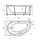 Ванна AQUATEK "ТАУРУС" ЛЕВАЯ 170х100х68 акриловая + панель фронтальная+сливная система
