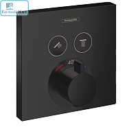 Hansgrohe ShowerSelect Термостат, скрытого монтажа, для 2 потребителей черный матовый 15763670