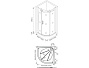 Душевое ограждение GOOD DOOR Galaxy R-100-C-CH (1000 x1000 x 1950 мм) прозрачное стекло 6 мм