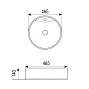 Умывальник накладной AZARIO AZ-4104 Круглый 465*140 мм