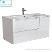 Тумба IDDIS подвесная EDIFICE 100 см белая с раковиной EDI10W1i95K