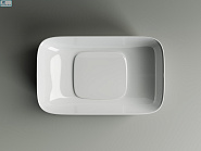 Умывальник накладной Ceramica Nova CN5021 600*375*145м с керамической накладкой на сливное отверсти 
