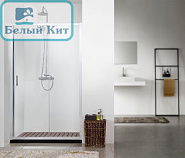 Душевая дверь раздвижная SANTREK AQUA Time-DF-1300-C-Chrome 1300*1950 стекло Прозр 6 мм