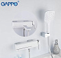 Смеситель для ванны GAPPO G3217-8 белый хром FUTURA