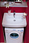 Умывальник над стиральной машинкой SANTEK "ПИЛОТ-50"  с кронштейнами и сифоном 60х50 см