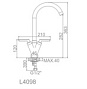 Смеситель для кухни LEDEME L4098 