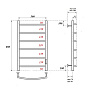 ПС Point Афина PN04858B П6 500x800, диммер справа, черный