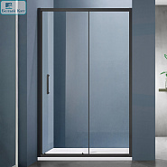 Душевая дверь раздвижная SANTREK AQUA Lea- DF-1300-C-Matt Black 1300*1850 стекло прозр 5мм проф черн