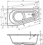 Ванна RIHO акриловая "DELTA" 150x80x48 см правая на каркасе