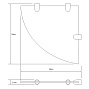 Полка стеклянная одинарная угловая WK К-533