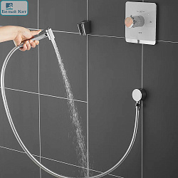 Смеситель для гигиенического душа ROSE R105C белый/хром термостат