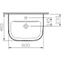 Умывальник VITRA S20 60 см 5503B003-0001 