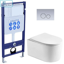 Комплект инсталляции с унитазом AQUATEK МИЯ ТОРНАДО