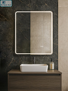 Зеркало MONTEREY "Аврора Люкс 119" 70х80 с подогревом и подсветкой и часами