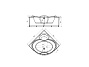 Ванна AQUATEK "ЭПСИЛОН" 150х150х68 акриловая с гидромассажем+ панель фронтальная+сливная система