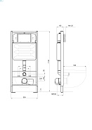 Инсталляция Aquatek Standart INS-0000012 (КНОПКА И КРЕПЛЕНИЕ ОТДЕЛЬНО)