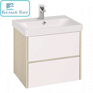 Тумба  АКВАТОН подвесная "СКАНДИ DOORS-70" белый/дуб рустикальный БЕЗ раковины Адриана-70