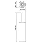 Щетка для унитаза напольная WK К-1027WHITE LEINE