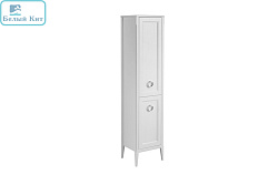 Пенал ASB Woodline напольный "РОМА-40" белый (круглые ручки) правый