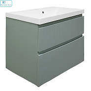 Тумба AZARIO подвесная "Viola 80/2" фисташковая с раковиной Астория-80 CS00097143