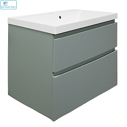 Тумба AZARIO подвесная "Viola 80/2" фисташковая с раковиной Астория-80 CS00097143