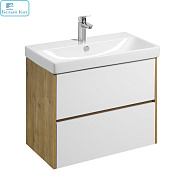 Тумба  АКВАТОН подвесная "СКАНДИ-70" белый/дуб рустикальный БЕЗ раковины Адриана-70