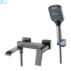 Смеситель для ванны SHEVANIK S4102T оружейная сталь