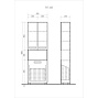 Пенал VIGO напольный "PLAZA-60" белый с корзиной 