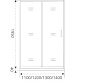 Душевая дверь раздвижная GOOD DOOR Antares WTW-110-C-CH (110*195 см) прозрачное стекло 8 мм