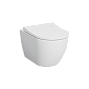 Комплект инсталляции с унитазом VITRA Mia Round 9856B003-7200 безободковый , хром матовый , сид.микр