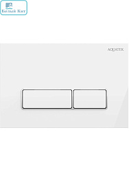 Кнопка AQUATEK KDI-0000061 (HA) белый глянец ободок хром
