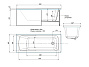Ванна ALEX BAITLER акриловая "Онега" 150х60 на каркасе