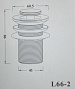 Выпуск для раковины L66-2 (с переливом)