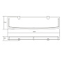 Полка стеклянная одинарная прямая WK К-555