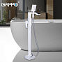 Смеситель для ванны GAPPO G3007-8  белый/хром для отдельностоящей ванны