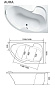 Ванна МАРКА №1 "AURA" 160х105 левая акриловая с рамой