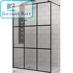 Душевая перегородка RGW WA-111B 800*1950 мм стекло 8мм прозрачное, черная рамка