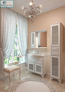 Тумба EVA GOLD напольная "EMILY-75" патина серебро БЕЗ умывальника Монро-75