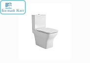 Унитаз-компакт AQUATEK "ЛЕОН КВАДРО" AQ2788T-00 ТОРНАДО безободковый, сиденье микролифт