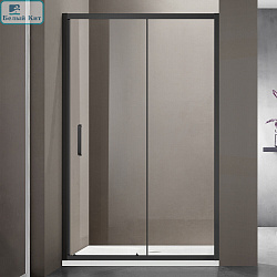 Душевая дверь раздвижная SANTREK AQUA Iris- DF-1100-C-Matt Black 1100*1850 стекло Прозрачное
