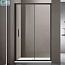 Душевая дверь раздвижная SANTREK AQUA Iris- DF-1100-C-Matt Black 1100*1850 стекло Прозрачное