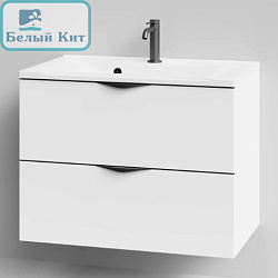 Тумба VOD-OK "МАРКО 75" окрашенная белая БЕЗ раковины Milen-75 (Andrea)