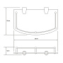 Полка стеклянная одинарная прямая WK К-588