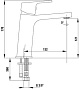 Смеситель для раковины ECA 102108989EX TIERA Хромированный