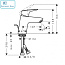 Смеситель для раковины HANSGROHE 71070000 LOGIS 70 с донным клапаном
