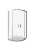Душевое ограждение GOOD DOOR INFINITY R-80-G-CH 80*80*185 полукруглое стекло матовое 6 мм