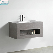 Умывальник со столешницей Holler Terra 800 серый подвесной